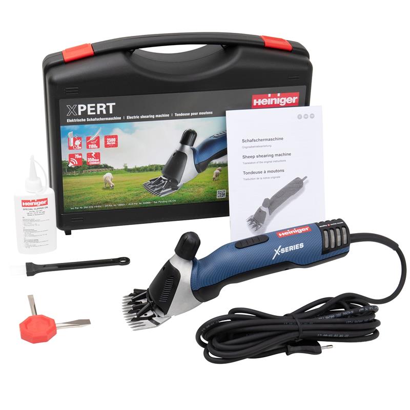 Heiniger Xpert 2-Speed Schermaschine 240 V (EU) umgerüstet mit Kameliden Kammset!